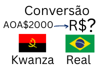 Conversão de 2000 Kwanzas para Reais. Cotação do Kwanza Hoje.